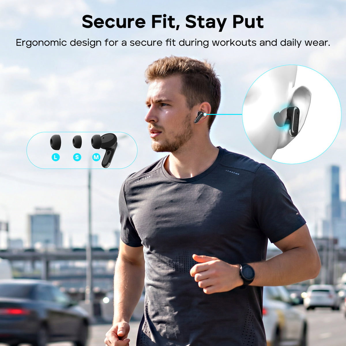 TRIBIT FlyBuds C3 Hybrid ANC True Wireless Earbuds
