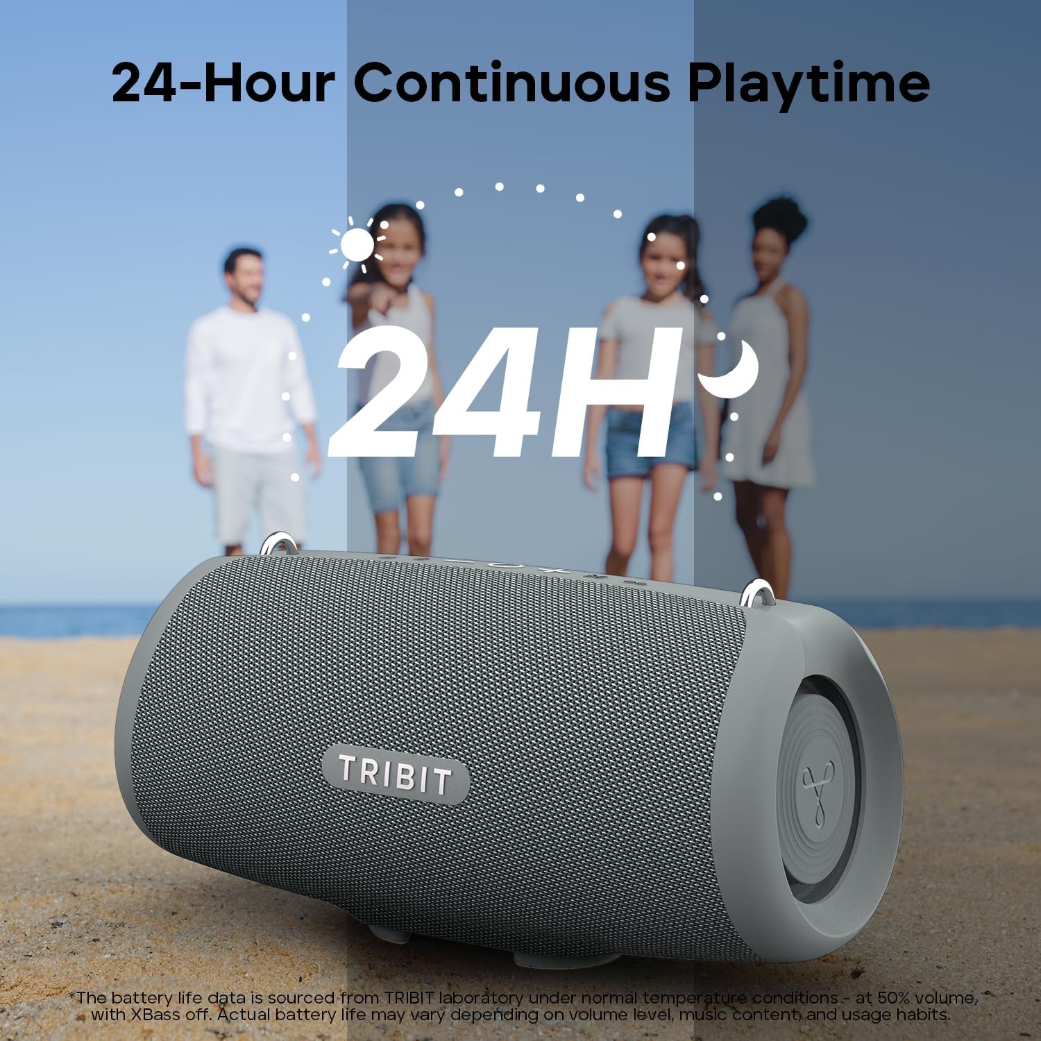 TRIBIT StormBox Lava Portable Bluetooth Speaker - Black